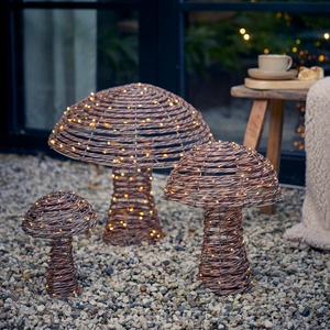 Lumineo paddenstoelen set van 3 - 270led