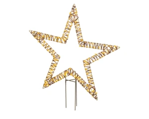 Micro LED ster wicker bruin 92 cm