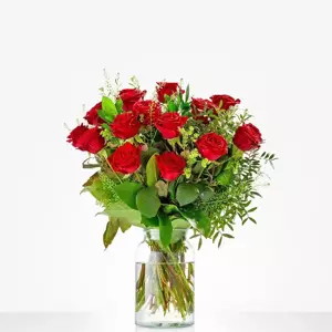 Moederdagboeket rode rozen